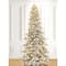 11ft. Pre-Lit Flocked Fir Slim Artificial Christmas Tree, Warm White LED Lights